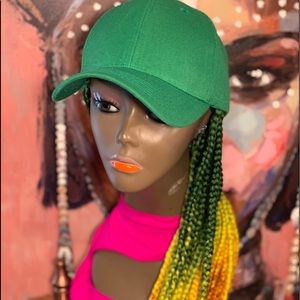 Green yellow and red ombre BraidedHat 30” fit’s All sizes